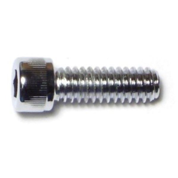 Midwest Fastener 1/4"-20 Socket Head Cap Screw, Chrome Plated Steel, 3/4 in Length, 10 PK 75044